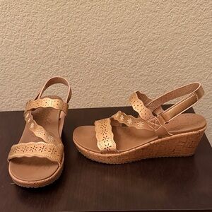 Skechers Women's Bronze Wedge Sandals